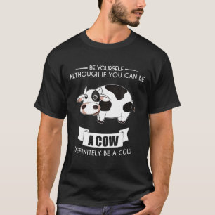 Camiseta Seja Você Mesmo Fazenda de Vacas Zoológico Pet Mem