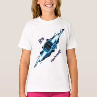 Camiseta "Seja Você Mesmo" Fis de Raio Azul Motivacional