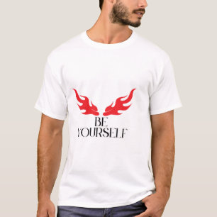 Camiseta Seja você mesmo - fortalecendo Design de citação m