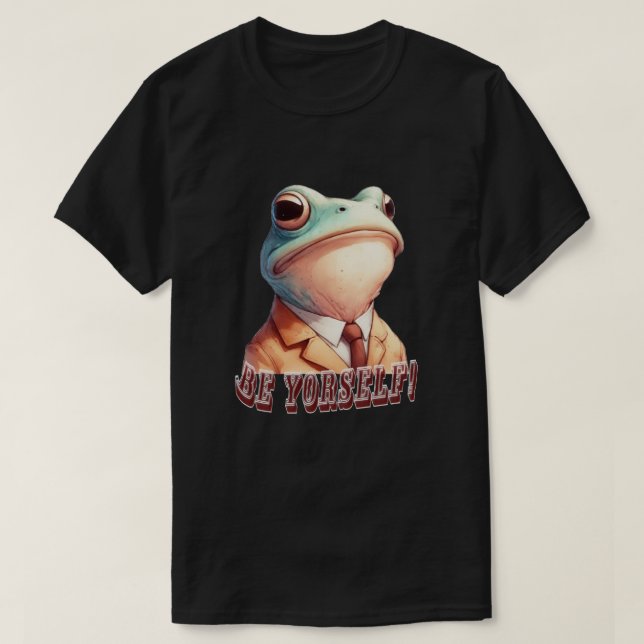 Camiseta seja você mesmo, sapo (Frente do Design)