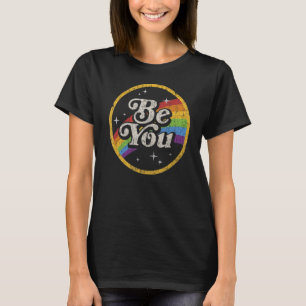 Camiseta Seja Você O Sinalizador Rainbow Galaxy Lgbtq Orde