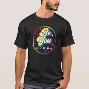Camiseta Seja Você Orgulha Lgbtq Gay Lgbt Ally Rainbow Flag