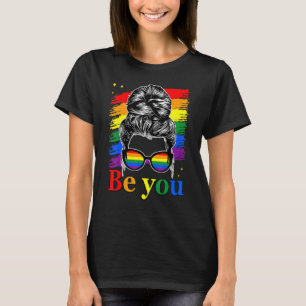 Camiseta Seja você Orgulho lgbtq gay lgbt alide arco-íris b
