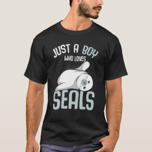 Camiseta Sela Apenas Um Menino Que Ama O Leão Do Mar