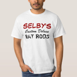 Camiseta SELBY, de luxe feito sob encomenda, HASTES do RATO