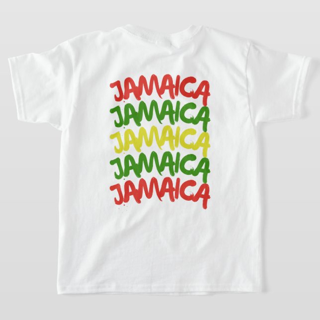 Camiseta Seleção do grupo de férias da Jamaica Trip, frente (Postura das costas)