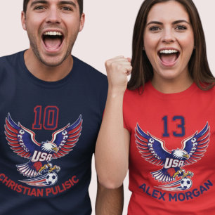 Camiseta Seleção Nacional de Futebol dos EUA Águia Gráfica