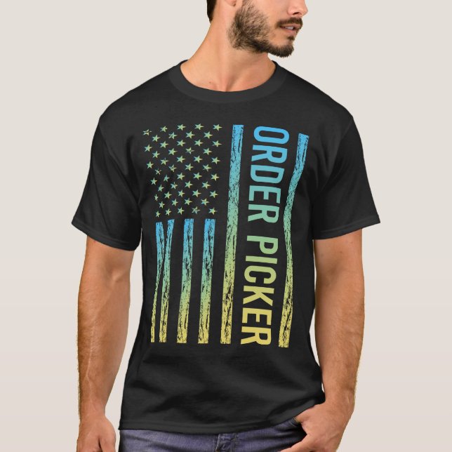 Camiseta Seletor de Encomenda Amarelo Azul (Frente)