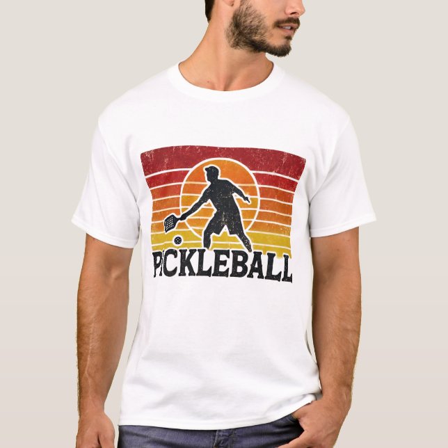 Camiseta Seletor de Pickleball e Gráfico de Jogador Nostálg (Frente)