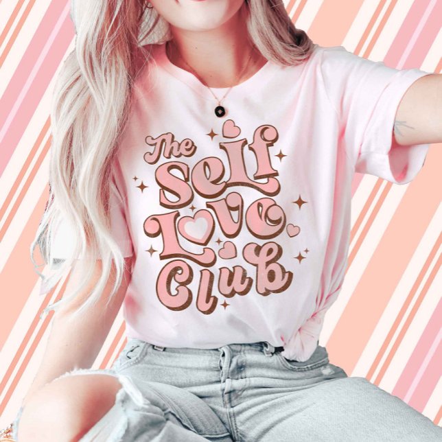 Camiseta Self Love Club Retro T-Shirt (Criador carregado)