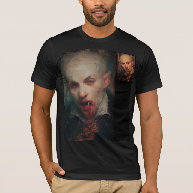 Camiseta Self Portrait — Gothic Vampire Art T-Shirt (Frente)