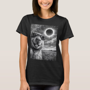 Camiseta Selfie de Capivara Animais Engraçados Eclipse Sola