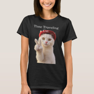 Camiseta Selfie de Gata Parisiense Viajante no Tempo