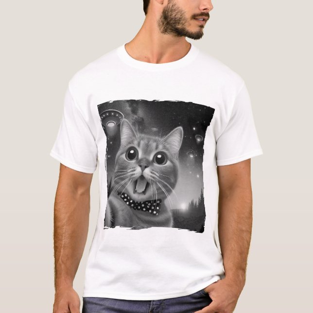 Camiseta Selfie de gato (Frente)