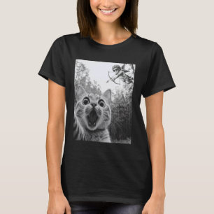 Camiseta Selfie de Gato com Cupido Funny Valentines Amante