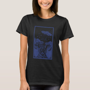 Camiseta Selfie de Gato com OVNI Alien para Amantes de Gato