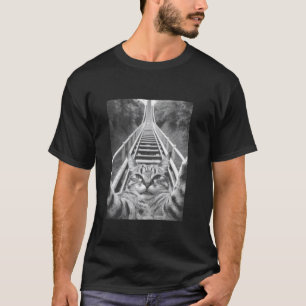 Camiseta Selfie de gato em montanha-russa