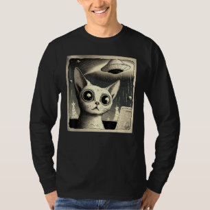 Camiseta Selfie de Gato OVNI Alien