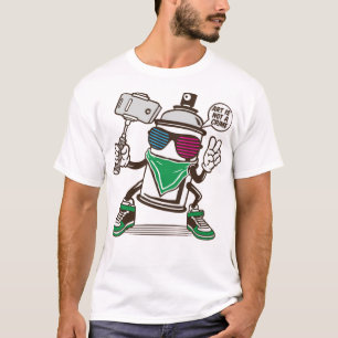 Camiseta selfie de grafite