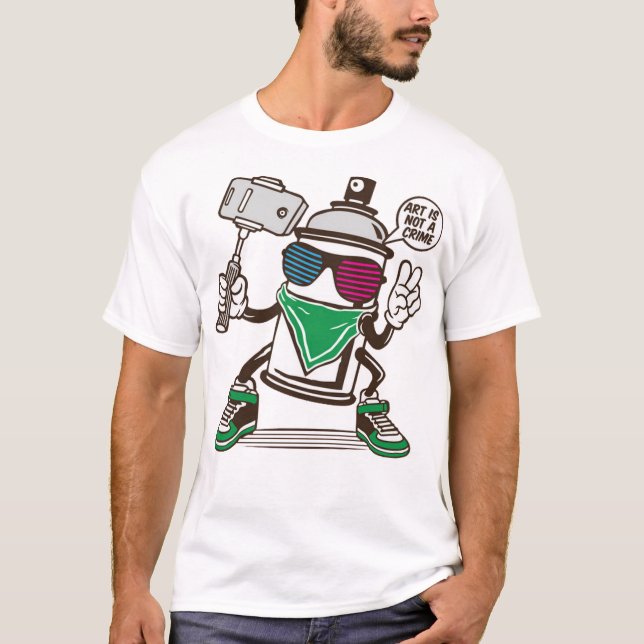 Camiseta selfie de grafite (Frente)