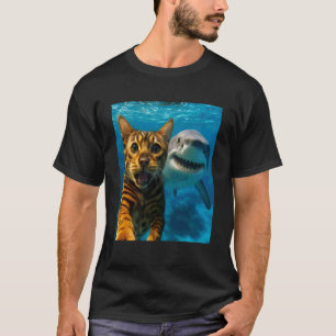 Camiseta Selfie engraçada de gato Bengal com amantes de tub