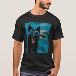Camiseta Selfie engraçado de cachorro Schipperke com amante
