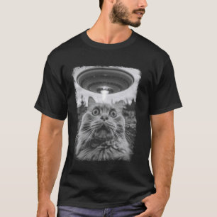 Camiseta Selfie Extraterrestre de Alienígena de OVNI Gato P