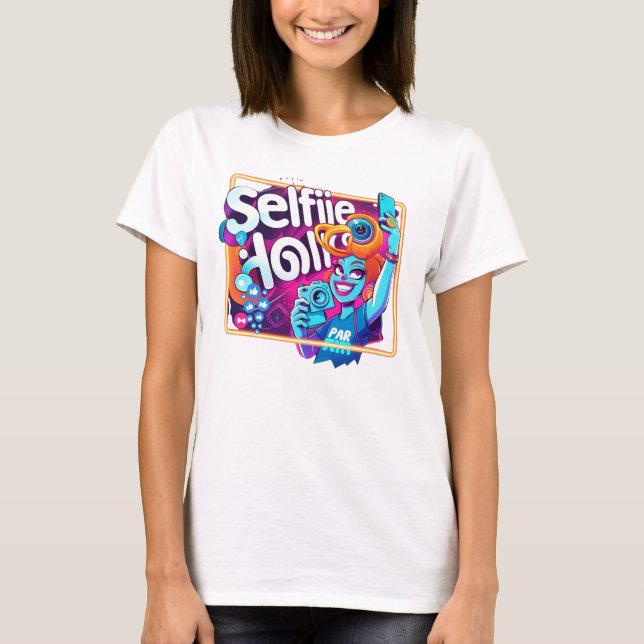 Camiseta Selfieholic - Diversão e Trendy Selfie Design (Frente)