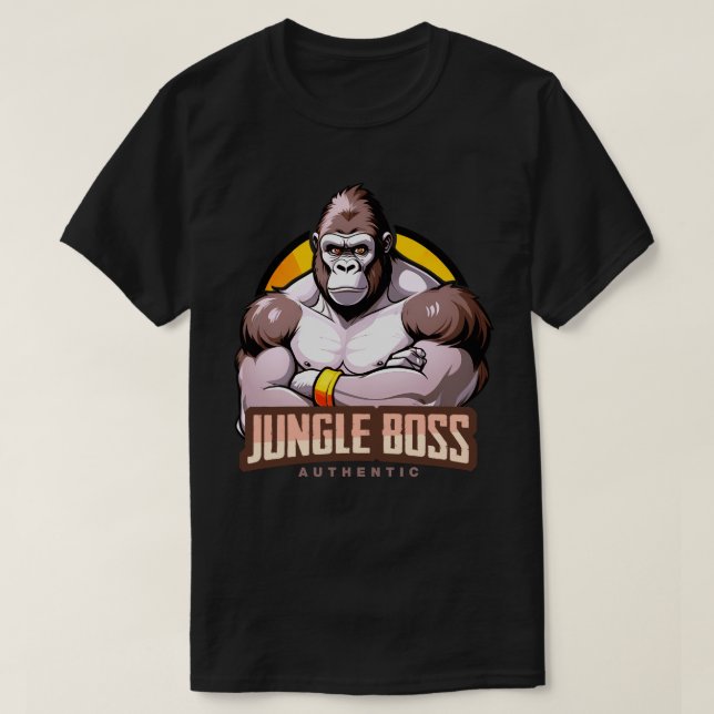 Camiseta Selgle Boss - Gráfico engraçado de gorila - Gorila (Frente do Design)