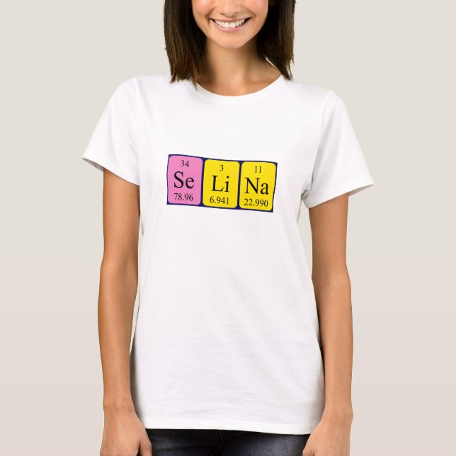 Camiseta Selina periodicamente mesa name shirt (Frente)