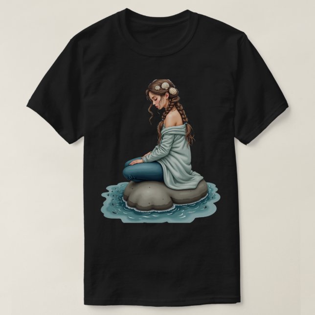Camiseta Selkie on the Rocks (Frente do Design)