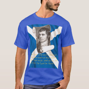 Camiseta Selkirk Grace Citação Noite Burns E Saltire