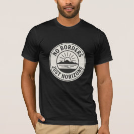 Camiseta Selo Antigo – “Sem Fronteiras, Apenas Horizontes”.