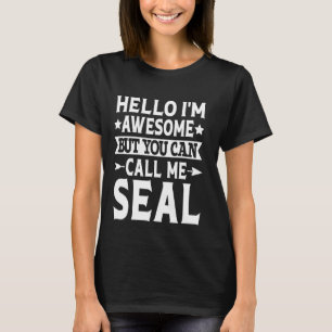 Camiseta Selo Apelido Me Chame De Sobrenome Da Família Seal