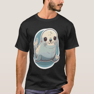 Camiseta Selo Aquático Adorável de Aprovação Foca-Bebê