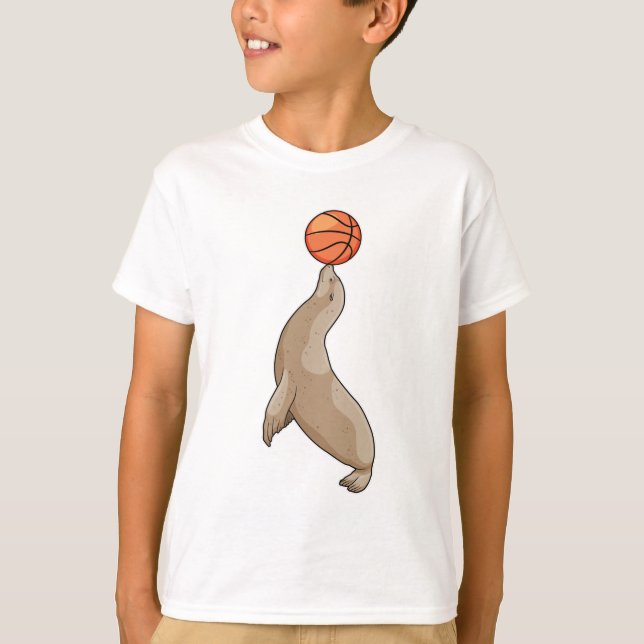 Camiseta Selo com basquete (Frente)