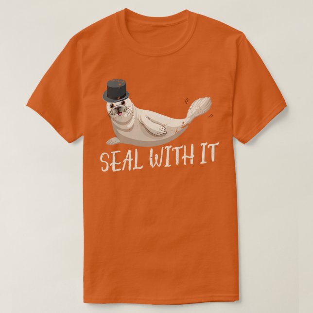 Camiseta Selo Com Um Leão Engraçado (Frente do Design)