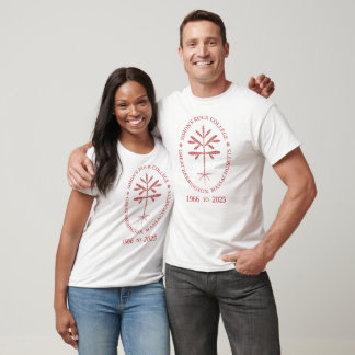 Camiseta Selo Comemorativo Unisex em Vermelho
