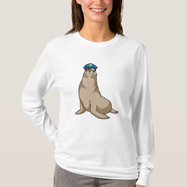 Camiseta Selo como agente da polícia (Frente)