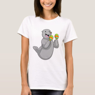 Camiseta Selo como músico com Maracas