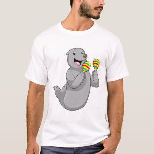 Camiseta Selo como músico com Maracas