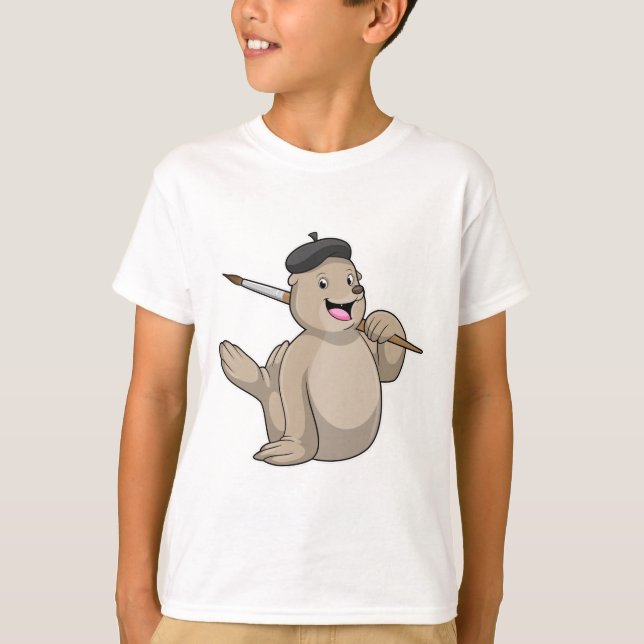 Camiseta Selo como Pintor com Pintor (Frente)