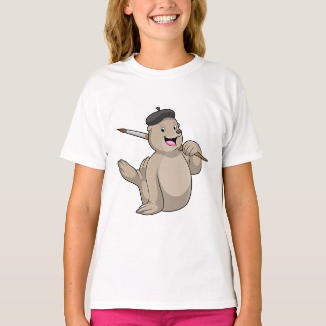 Camiseta Selo como Pintor com Pintor (Frente)