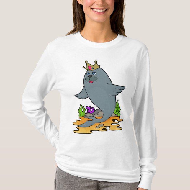 Camiseta Selo como rei com coroa (Frente)