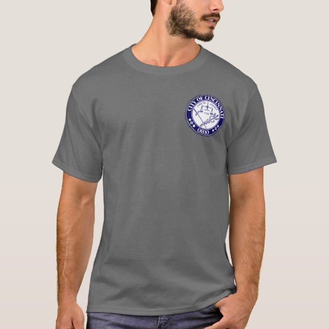 Camiseta Selo da cidade de Cincinnati, Ohio T-Shirt (Frente)