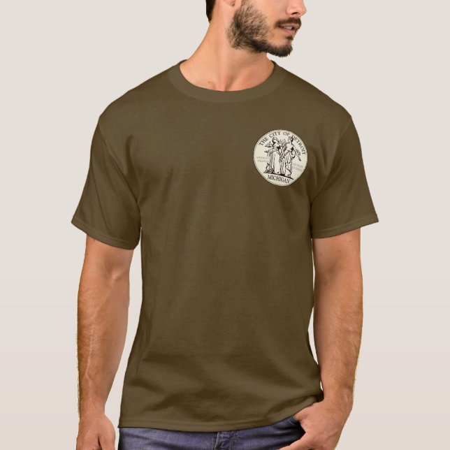 Camiseta Selo da Cidade de Detroit T-Shirt (Frente)