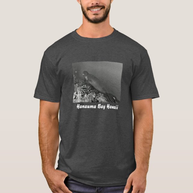 Camiseta Selo da monge de Havaí da baía de Hanauma (Frente)