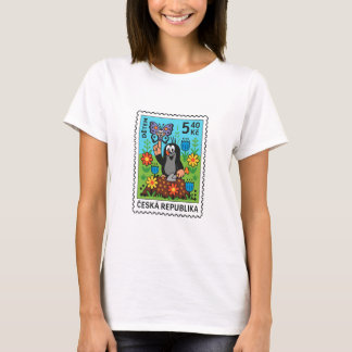 Camiseta Selo da Toupeira Teca Tcheca — Krteček e Borboleta