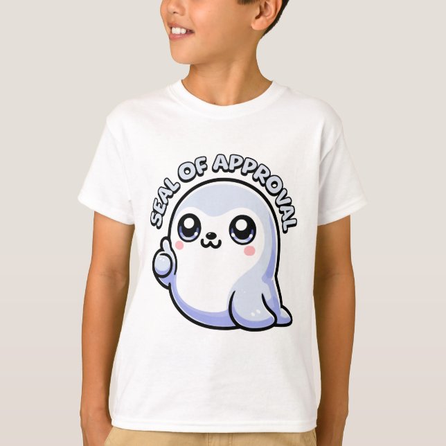 Camiseta Selo de aprovação! Cartoon de Canhão de Seal (Frente)