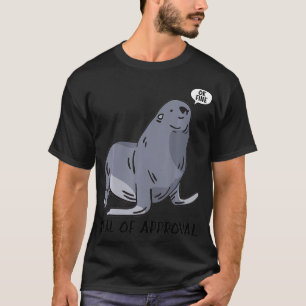 Camiseta Selo De Aprovação De Funny Marinha Que Aprova Se